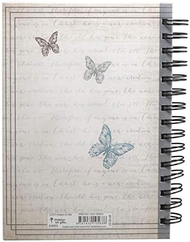 Presentes de arte cristãos grandes notebook/diário de capa dura | Feito New Butterfly - 2 Coríntios