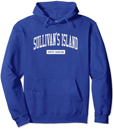 Ilha de Sullivan's Ilha da Carolina do Sul SC Vintage Athletic Sports Pullover Hoodie