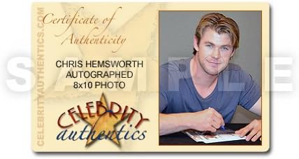 Chris Hemsworth autografou 8x10 Thor Mjolnir Hammer