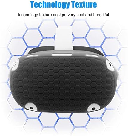 Iohuame vr face frontal silicone protetor concha, leve e durável e anti-arranhão capa para acessórios de fone de ouvido Oculus Quest 2, impedindo colisões e arranhões