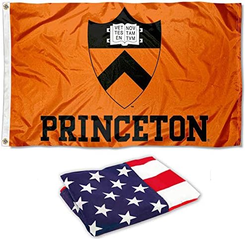 Bandeira de Princeton e conjunto de bandeira dos EUA 3x5