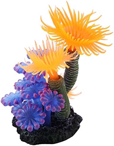 Topincn Artificial Coral Aquarium Fish Tank Simulation Plantas de silicone Flor Plástico Mate Mar Landscape Decoration