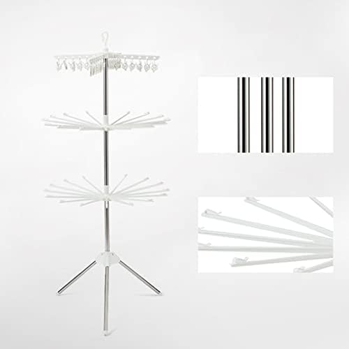 FSYSM 3 camadas brancas extensíveis rack de secagem de roupas dobráveis ​​secagem lavanderia rack