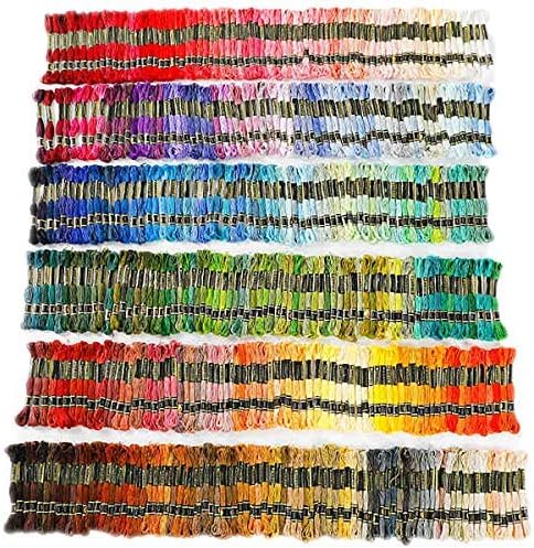 ViliHKC Rainbow Color Borderyer Flels 447 Skeins por embalagem com algodão para fios de ponto