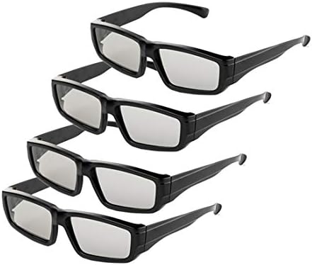4 Pacote de óculos 3D reald circulares passivos para projetores de TVs 3D Passive Passive, Nota: Não