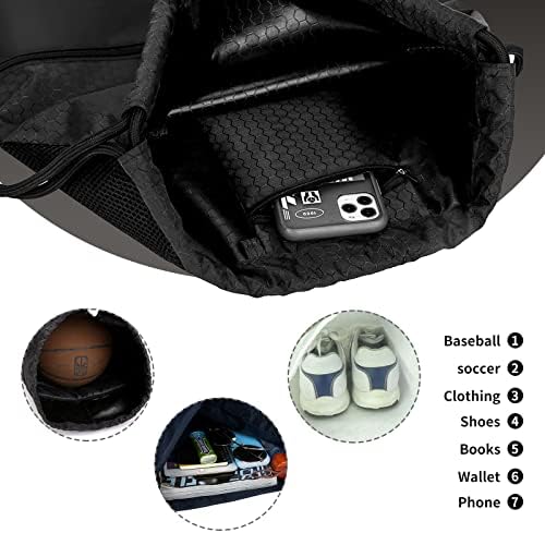 VIPOKO Drawstring Backpack Resistente a água de água Basquete de vôlei Sack Sack Sports Sackpack com bolso lateral