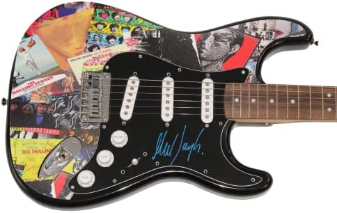 Mick Taylor assinou autógrafos em tamanho real personalizado único Fender Stratocaster Guitar AA com