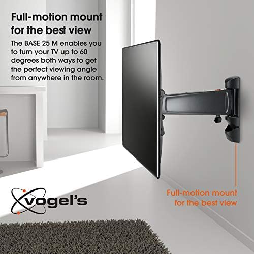 Montagem de parede de TV de câmera completa de 25m de Vogel para TVs de 32 a 55 polegadas | Máx. 66 lbs | Giratórios