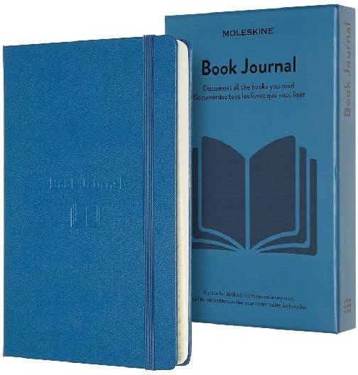 Moleskine Passion Journal, Livros, capa dura, azul de aço grande, 400 páginas