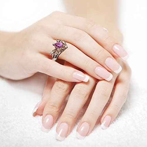 Moda requintada em forma de queda em forma de diamante anel de zircão para mulheres anel de noivado anéis de