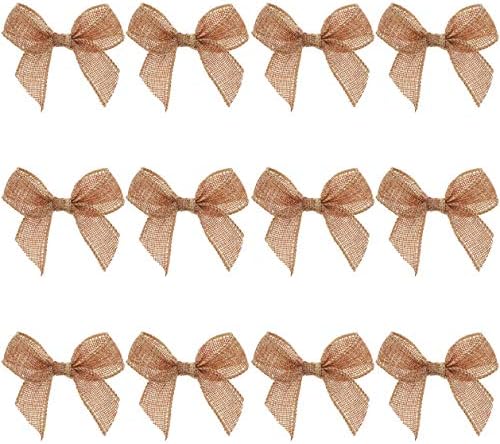 Mini arcos de estopa feitos à mão para artesanato de bricolage, grinaldas, decoração de casamento