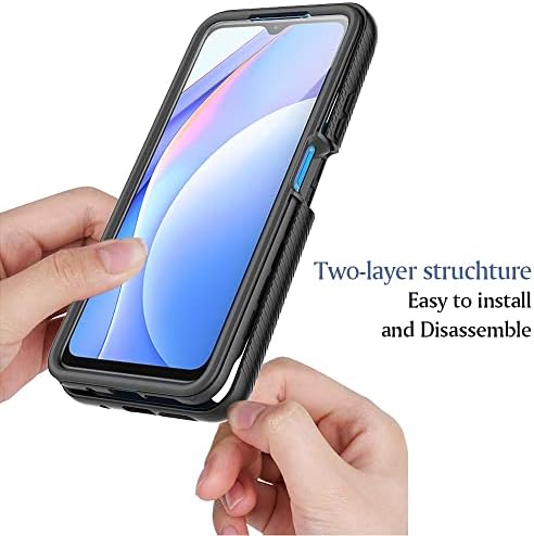 Capa de capa de telefone Caixa de proteção completa compatível com xiaomi poco m3 hard pc+mole silicone