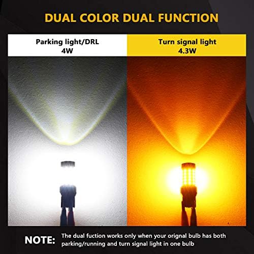 Phinlion super brilhante Amber branco Dual Chave de cor 7443 7443na 7444 7444na lâmpadas LED com projetor
