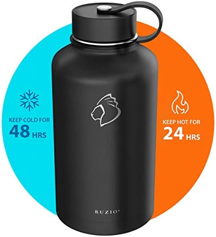 Buzio a vácuo a vácuo aço inoxidável garrafa de água de 64 onças BPA Free Double Wall Travel caneca/balão