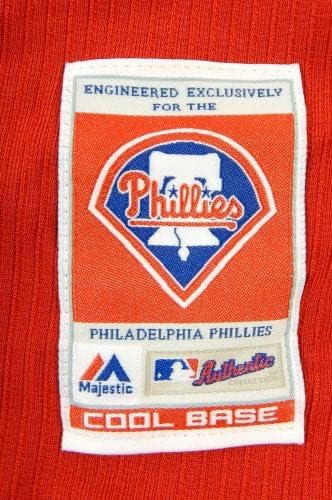 2014-15 Philadelphia Phillies Troy Hanzawa 6 Game usou Red Jersey ST BP 44 74 - Jogo usado MLB Jerseys