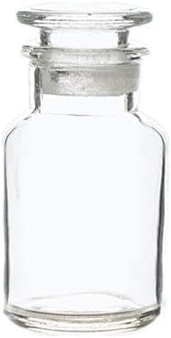 Garrafa de reagente de vidro de laboratório Deschem 1000ml, boca larga de 1L, com tampa do solo
