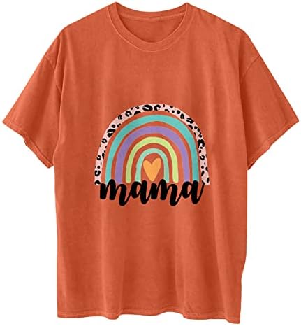 Camisetas de grandes dimensões para mulheres dia das mães mama imprimir camiseta de verão de manga