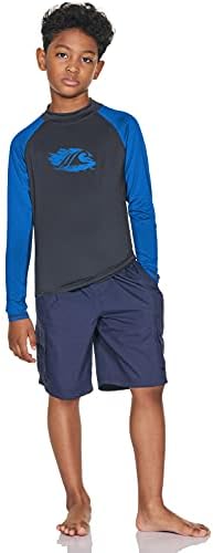 TSLA Boys UPF 50+ Rash Guard de manga longa, UV Sun Proctecção Camisas de natação de água, Surf Swimwear Swimsuit Top