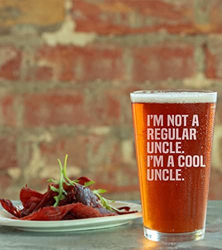 Eu não sou um tio comum, eu sou um tio legal personalizado personalizado cerveja copo - presente