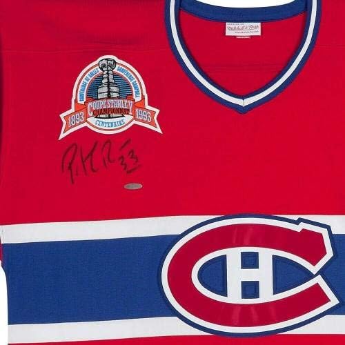 Patrick Roy contratou Mitchell e Ness Jersey autografados 1992-93 Canadiens Red Uda - Jerseys