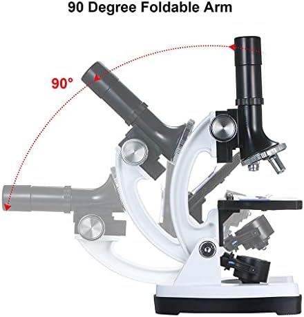 CZDYUF HM1200 Alta definição Microscópio trinocular de metal profissional 100x-1200x grande ocular com fonte de luz