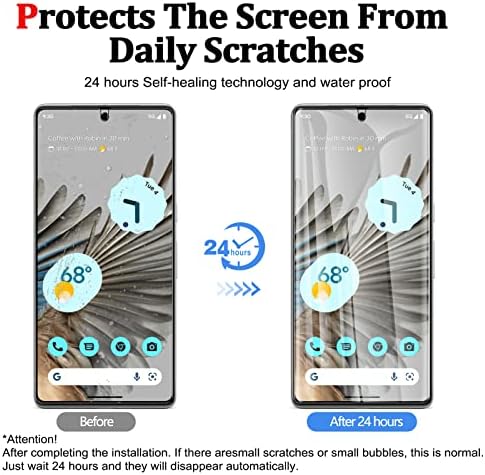 Wyqltd [3pack] Para o Google Pixel 7 Protector de tela Pro, protetor de tela Soft TPU, anti-scratch, alta definição,