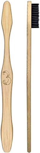 Escova de dentes de bambu 'número três' Azeeda