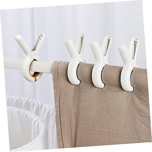Bestoyard 12 pcs clipe de clipe de secagem prendedores de roupa brancos roupas grandes pin cadeira