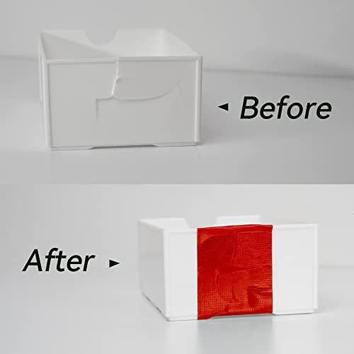 Fita de ducto vermelho Reniteco- 2 polegadas x 10 jardas, fita adesiva pesada, impermeável, resistente, sem resíduos, bloqueio de UV, pacote de 1