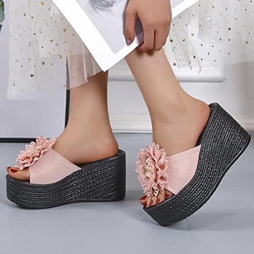 Sandálias de Leewos Beach para mulheres impermeáveis ​​redondos/quadrados de dedo mole sapatos de almofada macia