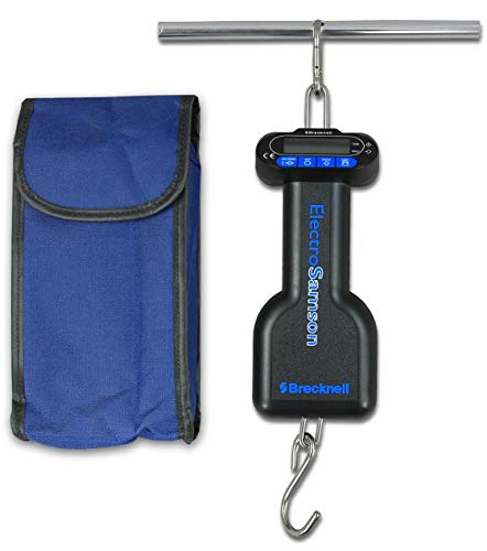Brecknell Electrosamson Digital Handd Scale, 22lb Capacidade, LCD grande de fácil leitura, bateria, bolsa de transporte, uso de pessoa única