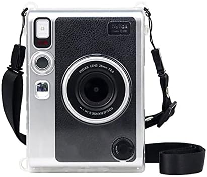 Ngaantyun Mini Evo Clear Caso para Fujifilm Instax Mini Evo Instant Instant Camera Transparent Photo Printer Protector com pacote de acessórios de alça de ombro