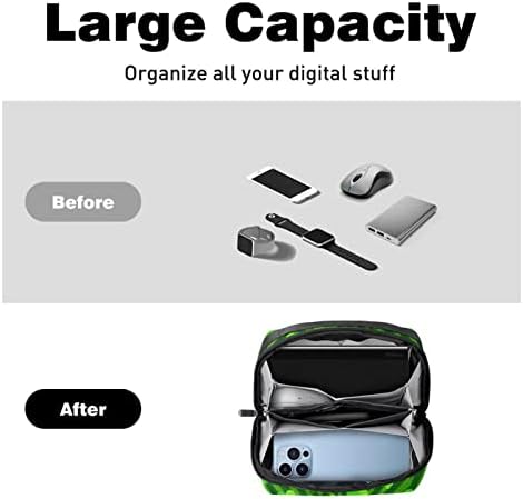 Carteira de bolsa de bolsa de viagem de caixa de transmissão de estojo USB Acessório de bolso com zíper,
