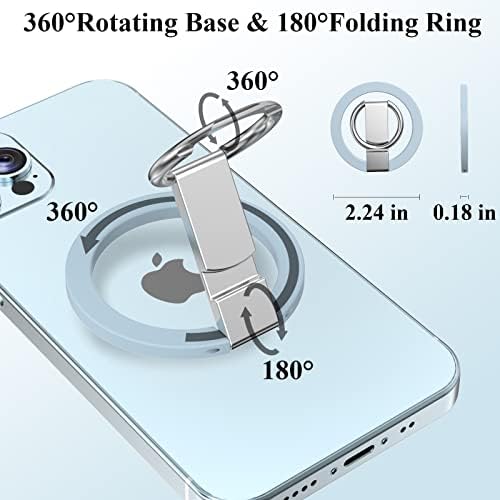 Ldsxay universal magsafe anel 2 pacote + suporte de anel magnético, aderência do telefone magnético para acessórios