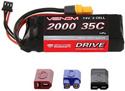 Venom Power-Drive Series 7.4v 2000mAh Bateria de 2 células 2-Sistema de plug/adaptador universal 2.0