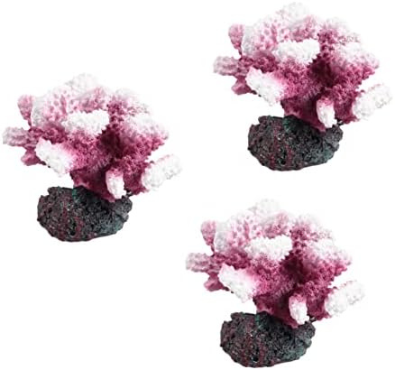 IPETBOOM 3pcs artesanato betta pintado de coral decorativo tanque de peixes layout de aquário - decoração resina ornamentos artificiais de resina de planta decoração para acessórios de ornamentos - recife paisagem