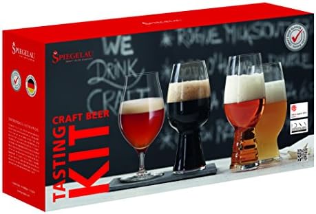 Kit de degustação de cerveja artesanal Spiegelau, conjunto de 4 copos diferentes: IPA, robusta, cerveja