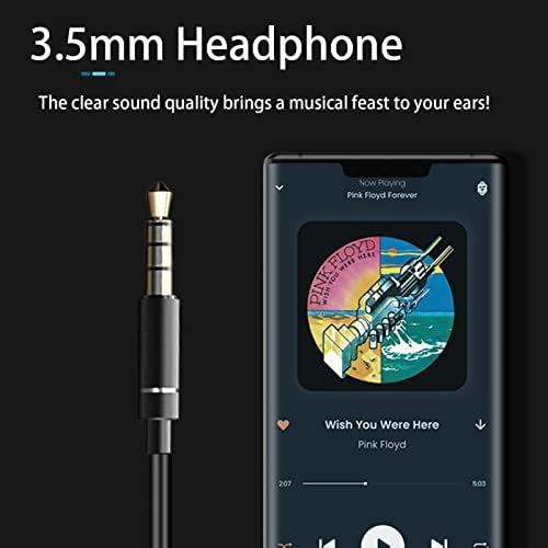 Fones de ouvido com fio de 3,5 mm com smartphones de microfone e controle remoto, laptops, fones de ouvido
