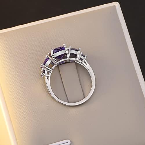 24 anéis brilhantes anéis ajustáveis ​​para mulheres anel de turmalina de ametista popular anel requintado anel simples moda
