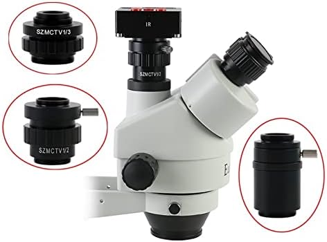Acessórios para microscópio 1/2 1/3 1x adaptador para simul focal trinocular estéreo microscópio