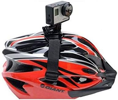 Acxico 1 Conjunto de montagem de correia de capacete ventilada para câmera GoPro + montagem rápida da