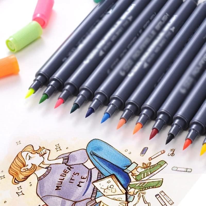 Marcadores WSSBK Definir cores de ponta dupla caneta desenho de caneta pintura de canetas de