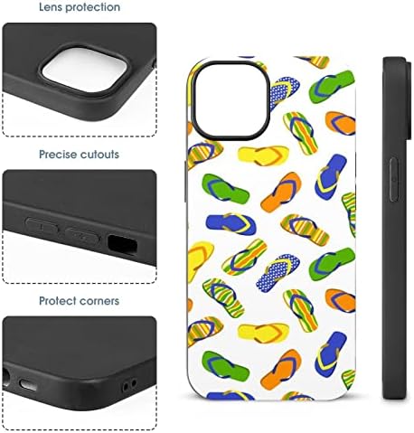 Caixa de telefone Flip-flops de praia compatível com iPhone 14/iPhone 14 Plus/iPhone 14 Pro/iPhone 14 Pro