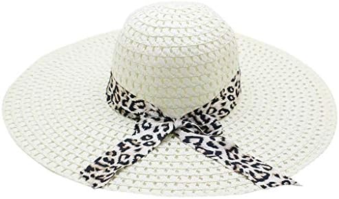 Cap Women Fluppy Leopard Print Sun Beach Stravo Chapéus Big Wide Hat Baseball Hat Legal Chapéus unissex
