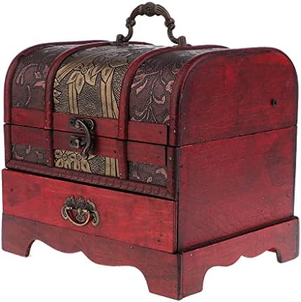 Scdzs portátil estilo vintage caixa de madeira caixa de buginket caixas de viagem de viagem de peito