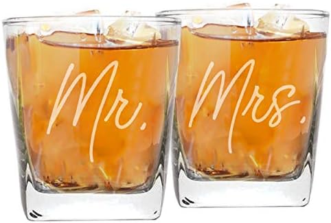 Minhas memórias pessoais Sr. e Sra. Square Rocks Whisky Glasses Gift Gift of 2