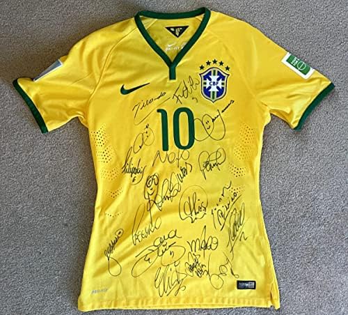 2014 Game Neymar Way Brasil Copa da Copa da Copa do Mundo Time assinou o treinador da JSA LOA