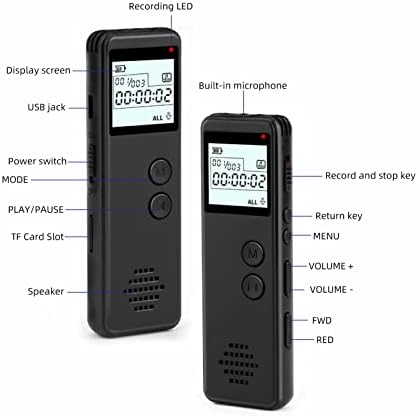 Gravador ativado por voz XIXIAN, Digital Voice Recorder Voice Voice Reduction Reduction Reduction