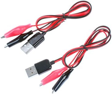 Clipe de jacaré de Noyito para USB adaptador de fio de teste masculino Red Fio Black Alligator
