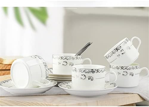 MJWDP European Ceramic Cup Cop de café conjunto de café Copo de 6 peças Conjunto de chá de chá de flores